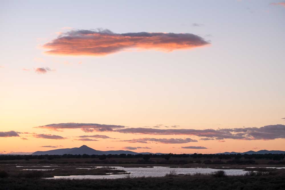 Montes de Toledo desde las Tablas de Daimiel